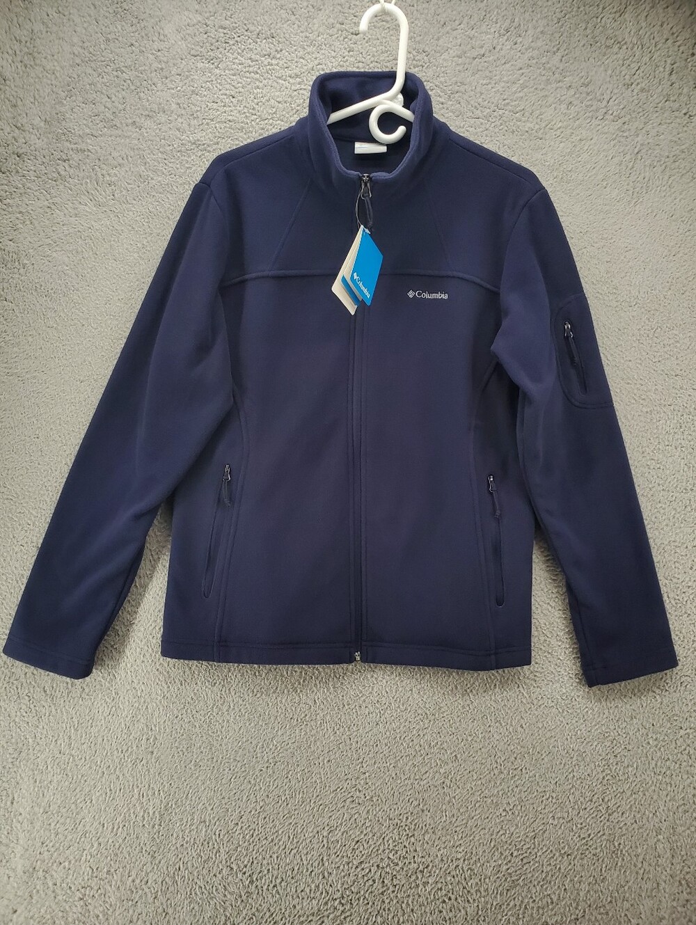 Columbia Fast Trek II Full Zip Fleece Jacket Womens Large Blue NWT